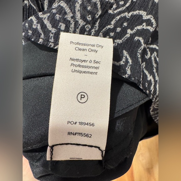 Cinq a Sept Annabel Silk Dress Black Printed Tiered Ruffle Georgette Size 8 NEW - Picture 9 of 9